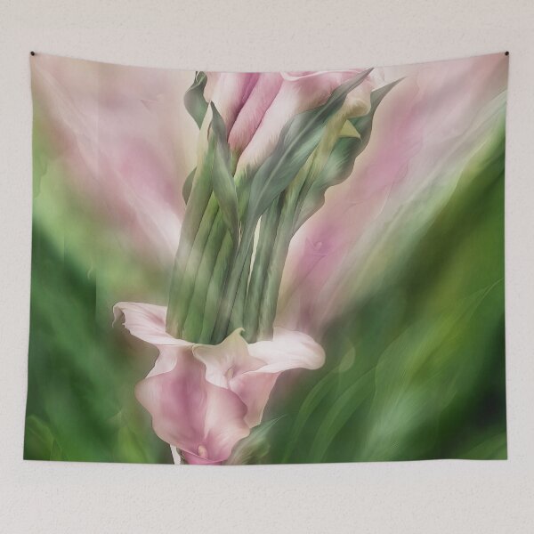 Item preview, Pink Callas In Calla Vase Duvet Cover designed and sold by Carol  Cavalaris.