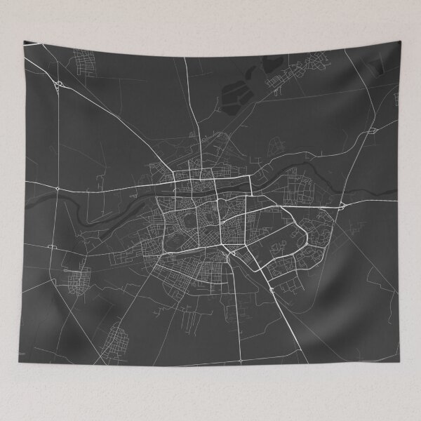 Item preview, Plovdiv, Bulgaria Map. (White on black) designed and sold by Graphical-Maps.