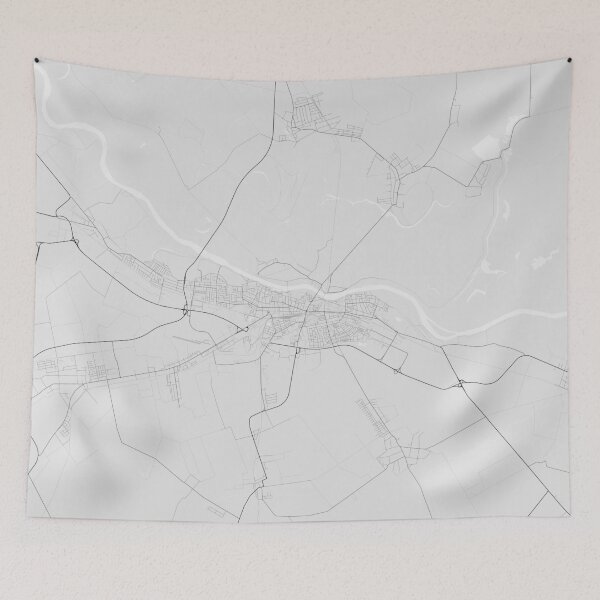 Item preview, Osijek, Croatia Map. (Black on white) designed and sold by Graphical-Maps.
