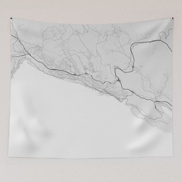 Item preview, Varna, Bulgaria Map. (Black on white) designed and sold by Graphical-Maps.