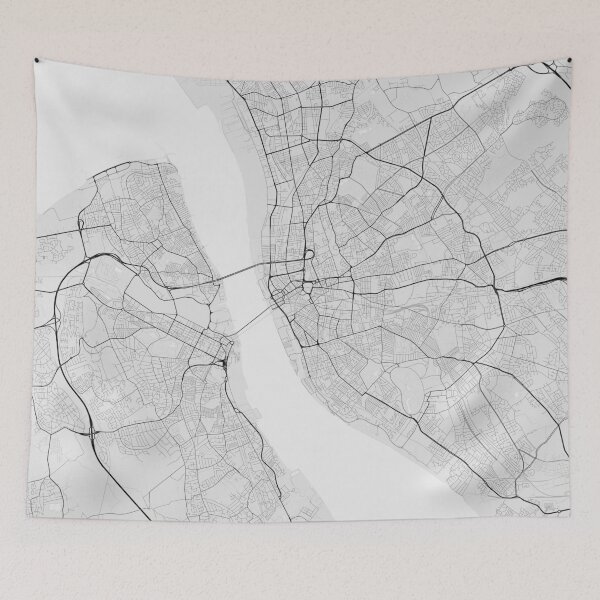 Artikelvorschau, Liverpool, England Map. (Black on white) entworfen und verkauft von Graphical-Maps.