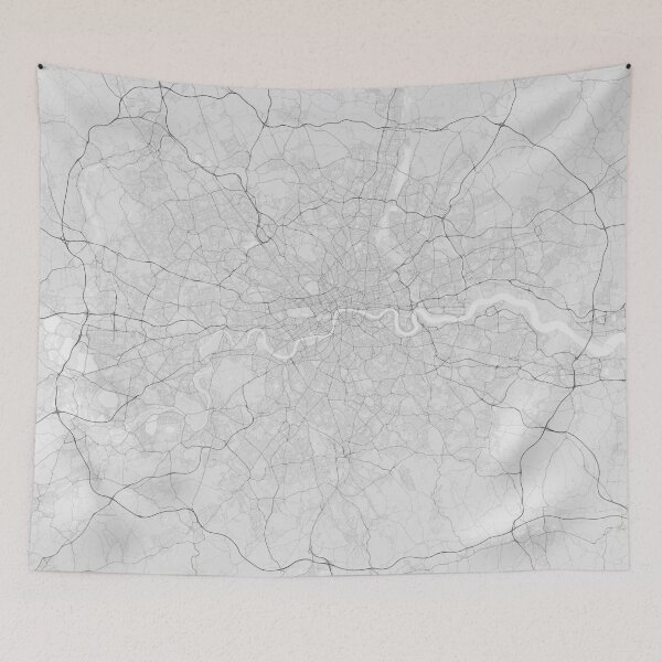 Item preview, London, England Map. (Black on white) designed and sold by Graphical-Maps.