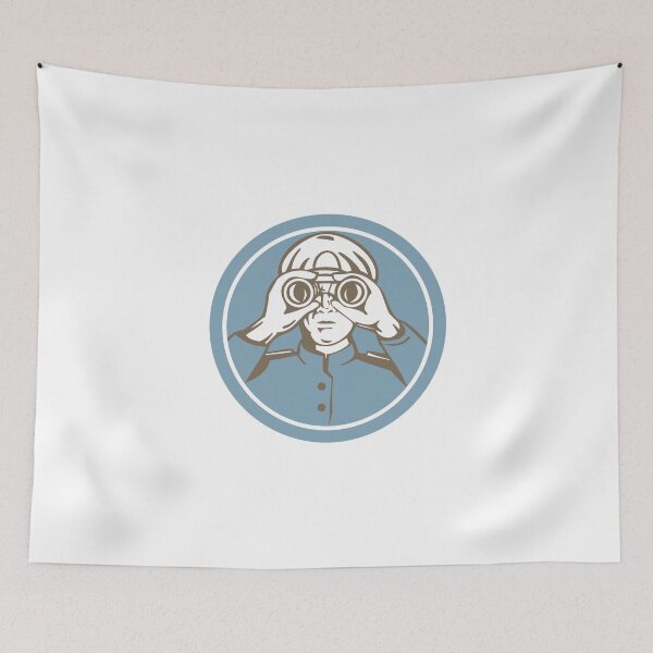 Item preview, Ship Sea Captain Binoculars Circle Retro designed and sold by patrimonio.