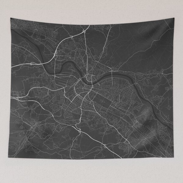 Item preview, Dresden, Germany Map. (White on black) designed and sold by Graphical-Maps.