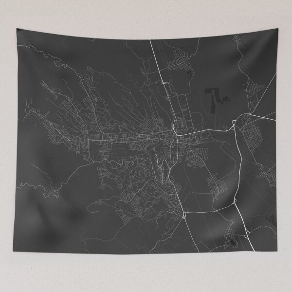 Item preview, Miskolc, Hungary Map. (White on black) designed and sold by Graphical-Maps.