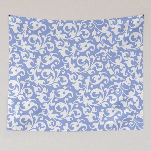 Item preview, Pretty Blue and White Damask designed and sold by AntiqueImages.