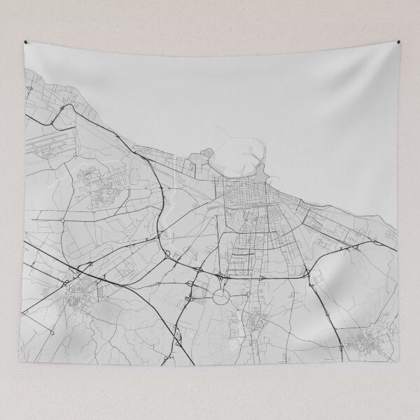 Item preview, Bari, Italy Map. (Black on white) designed and sold by Graphical-Maps.