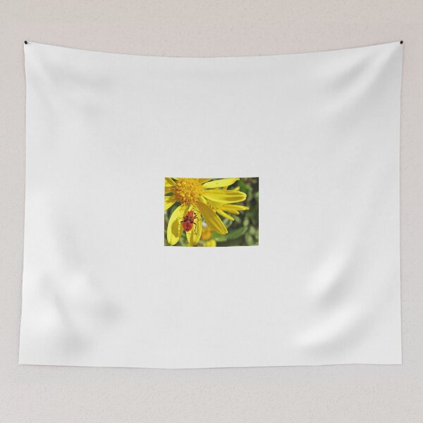 Item preview, Red Bug on Yellow Daisy designed and sold by BiodiversityRocks.