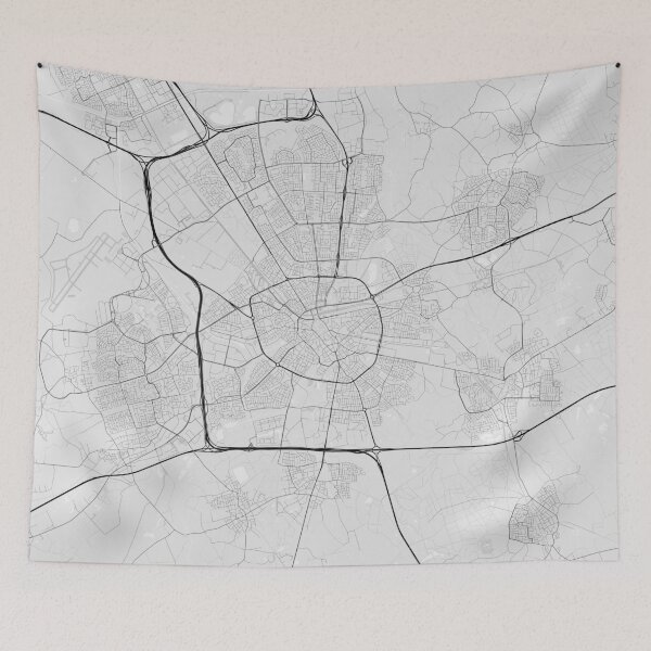 Item preview, Eindhoven, Netherlands Map. (Black on white) designed and sold by Graphical-Maps.