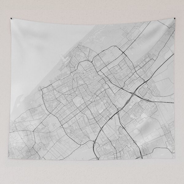Artikelvorschau, The Hague, Netherlands Map. (Black on white) entworfen und verkauft von Graphical-Maps.