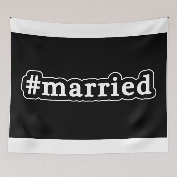 Item preview, Married - Hashtag - Black & White designed and sold by Graphix.