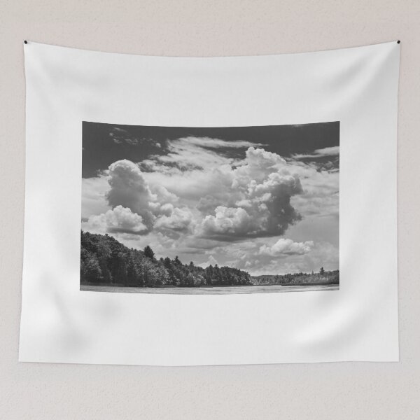Item preview, Black And White Storm Clouds Cobbossee Lake Maine designed and sold by KWJphotoart.