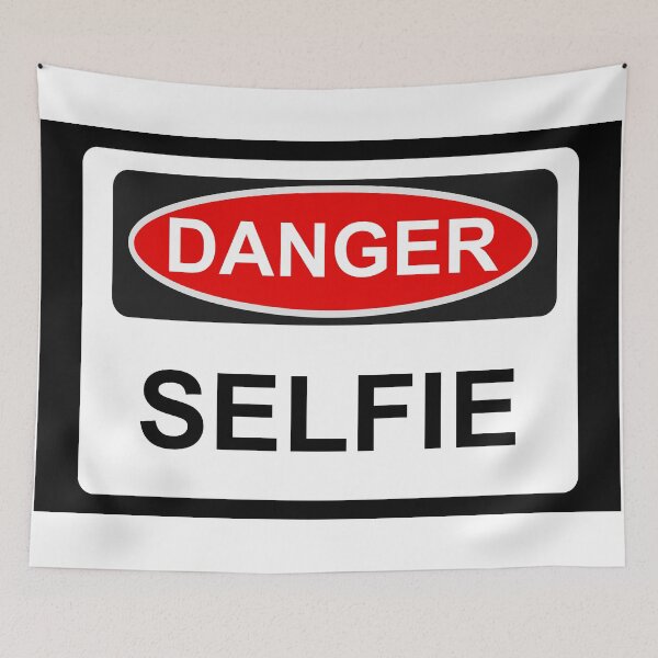 Item preview, Danger Selfie - Warning Sign designed and sold by Graphix.