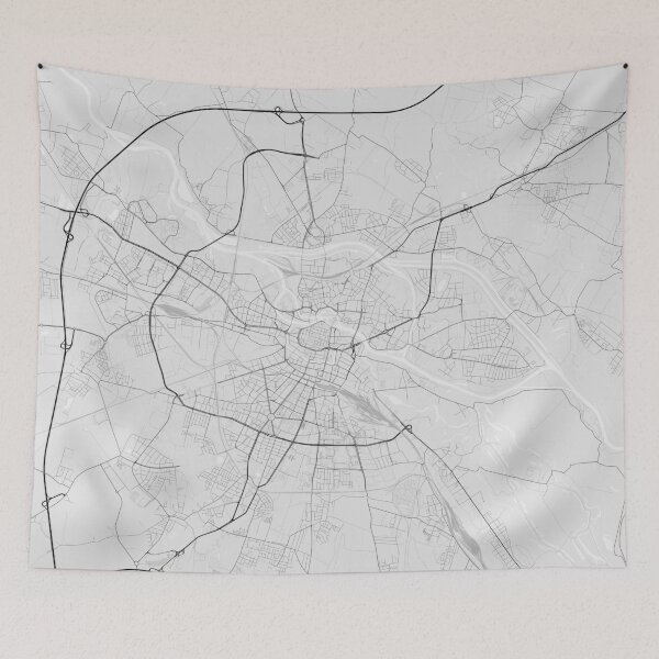 Item preview, Wroclaw, Poland Map. (Black on white) designed and sold by Graphical-Maps.