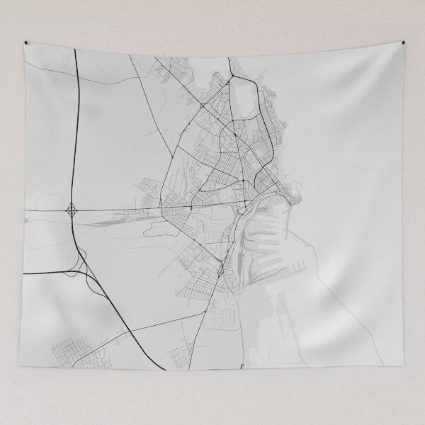 Item preview, Constanta, Romania Map. (Black on white) designed and sold by Graphical-Maps.