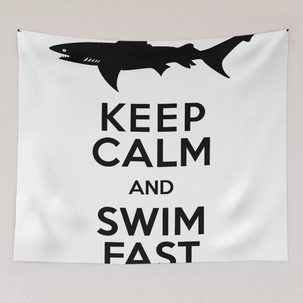 Item preview, Shark! Keep Calm and Swim Fast designed and sold by AntiqueImages.