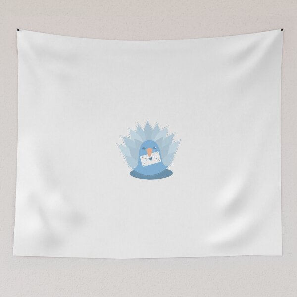Item preview, Blue peacock with an envelope  designed and sold by jazzydevil.
