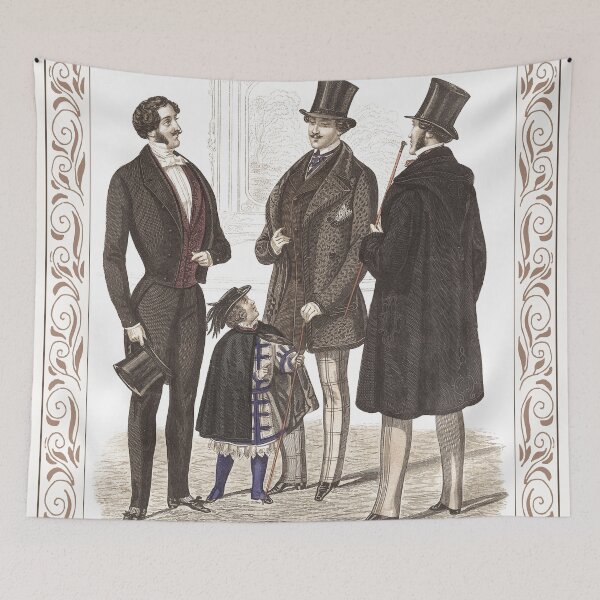 Item preview, Elegant Biedermeier Gentlemen Vintage Fashion designed and sold by AntiqueImages.