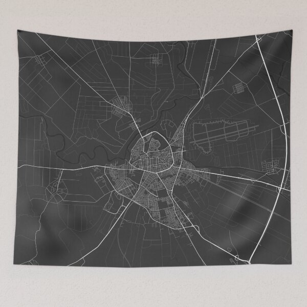 Item preview, Larissa, Greece Map. (White on black) designed and sold by Graphical-Maps.