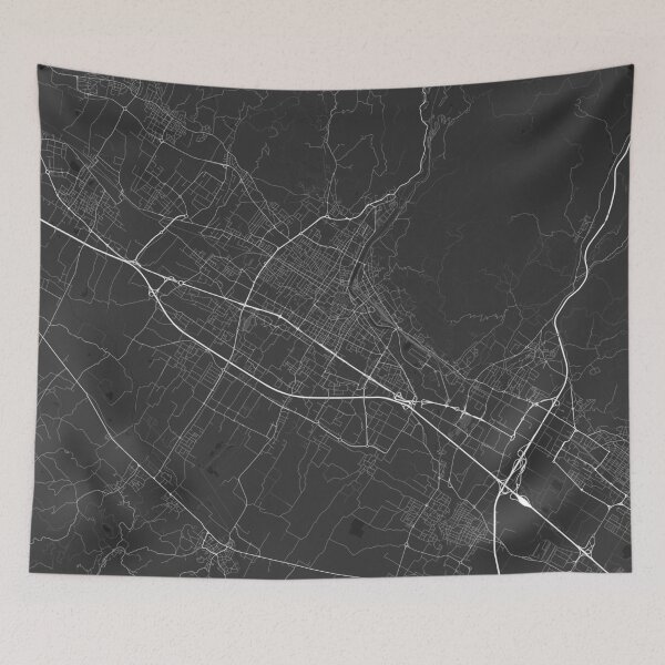 Item preview, Prato, Italy Map. (White on black) designed and sold by Graphical-Maps.