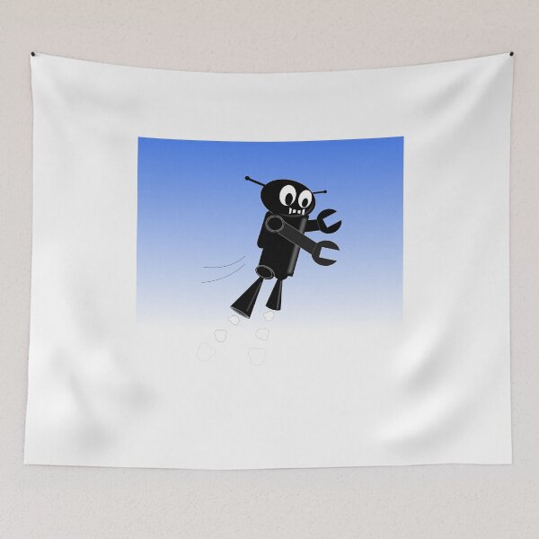 Item preview, Black Flying Robot designed and sold by Almdrs.
