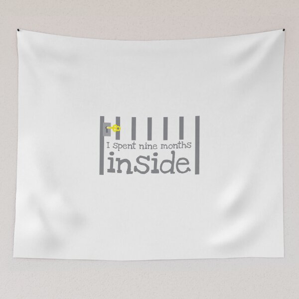 Item preview, I spent 9 months on the inside (with jail bars pregnancy baby design) designed and sold by jazzydevil.