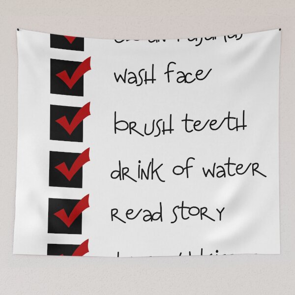 Item preview, bedtime checklist designed and sold by yvonne willemsen.