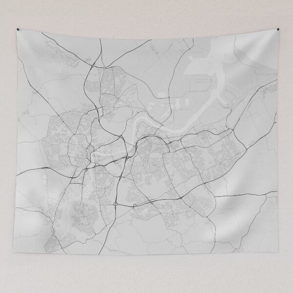 Item preview, Middlesbrough, England Map. (Black on white) designed and sold by Graphical-Maps.