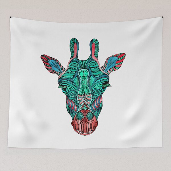 Item preview, Psychedelic Giraffe - red variant designed and sold by njhallart.