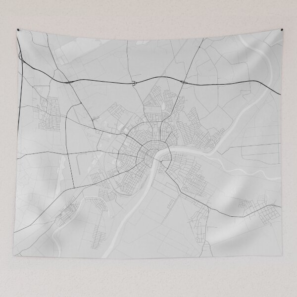 Item preview, Szeged, Hungary Map. (Black on white) designed and sold by Graphical-Maps.