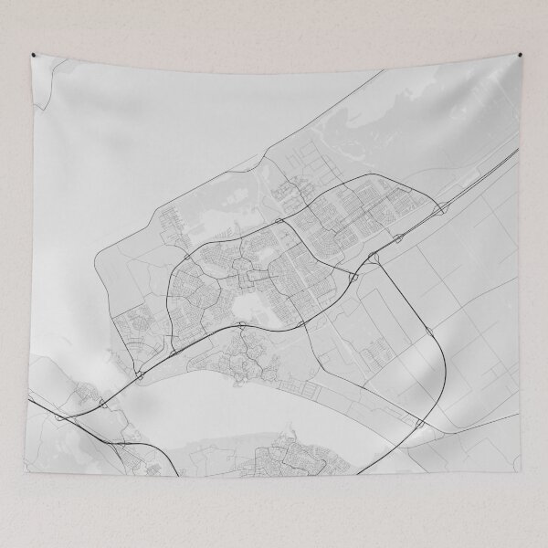 Item preview, Almere, Netherlands Map. (Black on white) designed and sold by Graphical-Maps.