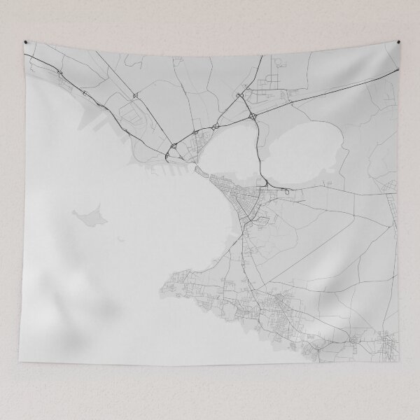 Item preview, Taranto, Italy Map. (Black on white) designed and sold by Graphical-Maps.