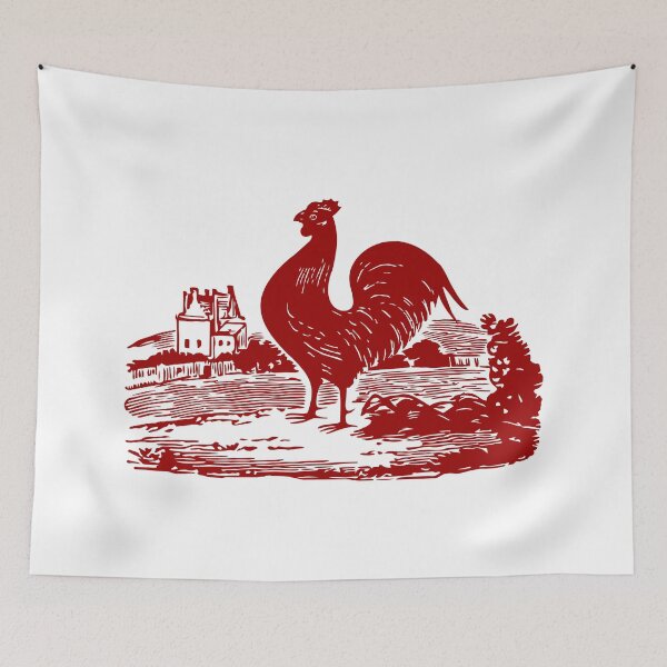 Item preview, Red Rooster in Farmyard designed and sold by AntiqueImages.