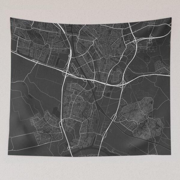 Item preview, Utrecht, Netherlands Map. (White on black) designed and sold by Graphical-Maps.