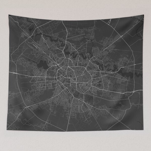 Item preview, Bucharest, Romania Map. (White on black) designed and sold by Graphical-Maps.