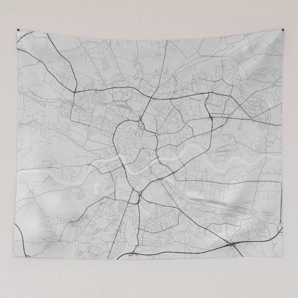 Item preview, Krakow, Poland Map. (Black on white) designed and sold by Graphical-Maps.