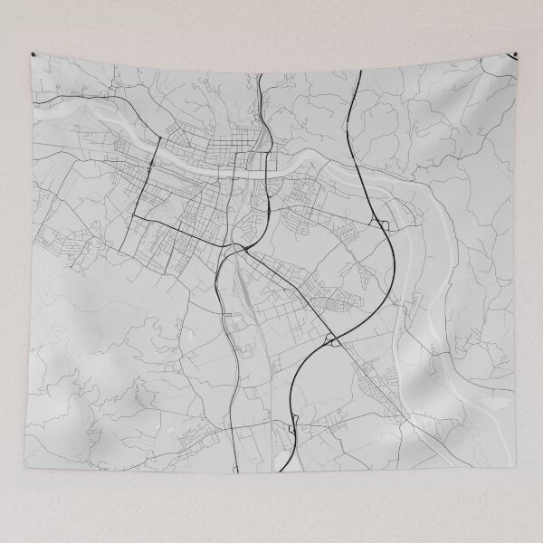 Item preview, Maribor, Slovenia Map. (Black on white) designed and sold by Graphical-Maps.
