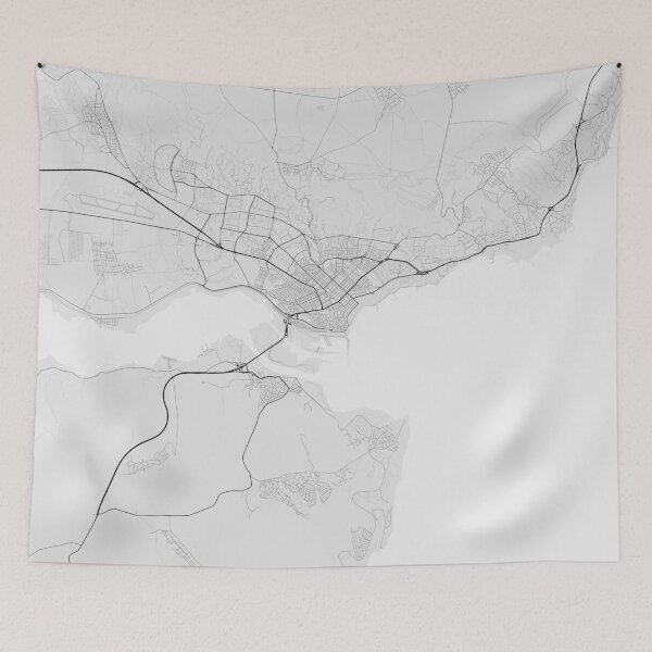 Item preview, Varna, Bulgaria Map. (Black on white) designed and sold by Graphical-Maps.