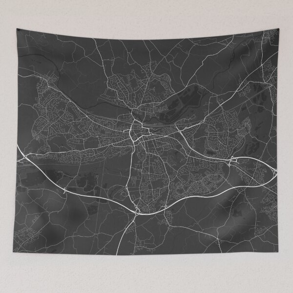 Artikelvorschau, Reading, England Map. (White on black) entworfen und verkauft von Graphical-Maps.