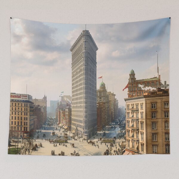 Item preview, Flat Iron in New York City, ca 1903 colorized designed and sold by Sanna Dullaway.