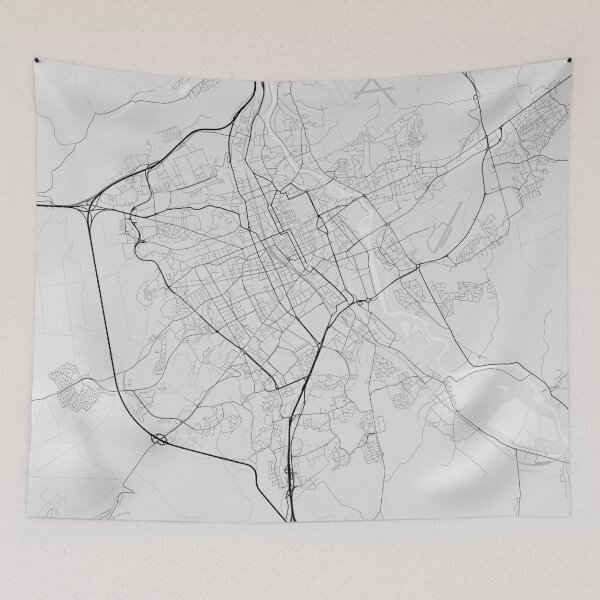 Item preview, Nancy, France Map. (Black on white) designed and sold by Graphical-Maps.