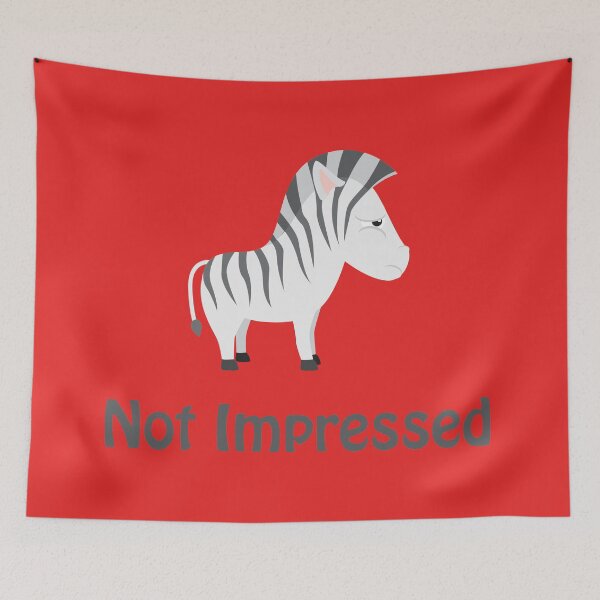 Item preview, Not Impressed Zebra designed and sold by Hedgie Designs.