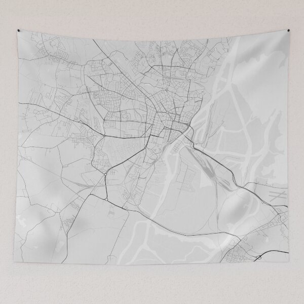 Item preview, Szczecin, Poland Map. (Black on white) designed and sold by Graphical-Maps.