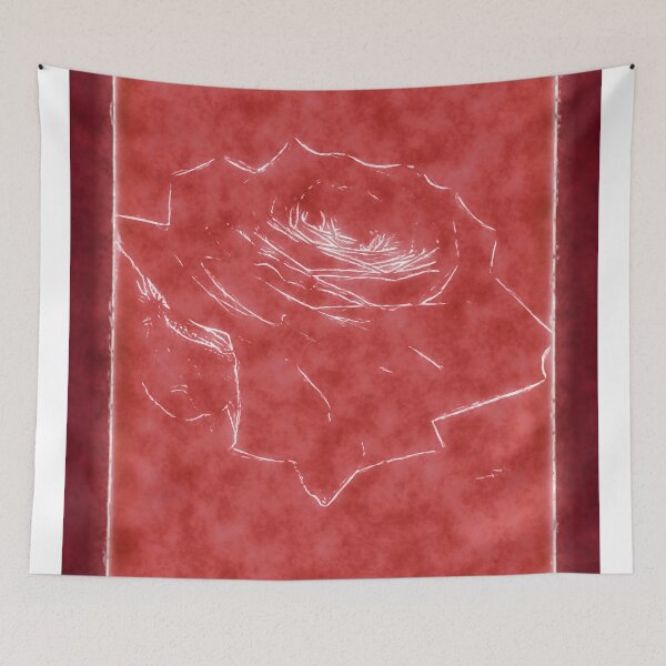 Item preview, Pink Roses in Anzures 3 Outlined Red designed and sold by TravelPhotoArt.