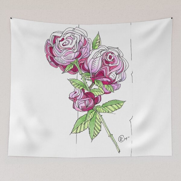 Item preview, "Pink Roses" designed and sold by Winterberry  Farm Studio.