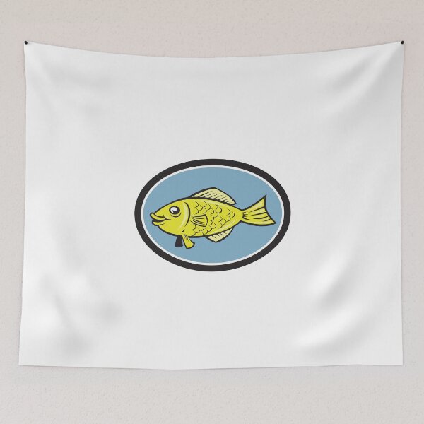 Item preview, Gourami Fish Side View Oval Cartoon designed and sold by patrimonio.