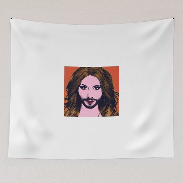 Item preview, Conchita Wurst - Pop Art - Orange version 3 designed and sold by lockwie.