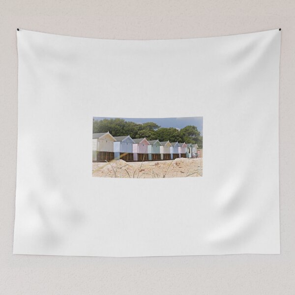Item preview, Beautiful Pastel Coloured Beach Huts  (Narrow version) designed and sold by ScenicViewPics.