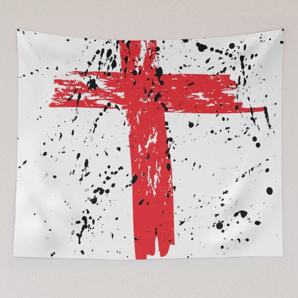 Item preview, Red Grunge Cross with Black Splats designed and sold by StudioBlack.