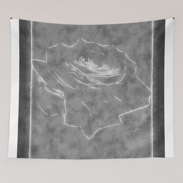Item preview, Pink Roses in Anzures 3 Outlined Gray designed and sold by TravelPhotoArt.
